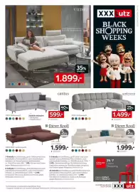 XXXLutz Prospekt woche 44 Seite 5: Cantus ECKSOFA €599,00, Welnova ECKSOFA €1.499,00