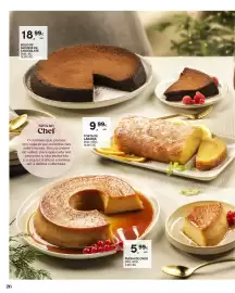 Folheto Continente | O Natal servido ao nosso jeito Página 26: Pudim de ovos €5,99, Torta de laranja €9,99