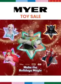 Myer catalogue Page 1: MYER TOY SALE SPACE BANSE LIGHTYE 1800 STAR DISNEY PIXAR MARVEL WARS Make the Holidays Magic Disney