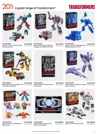 Myer catalogue Page 6: 20% OF A great range of Transformers* TRANSFORMERS AUTOBOT JOYRIDE CRO TRANSFORMERS 600 TRANSFORMERS
