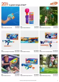 Myer catalogue Page 8: 20% OFF A great range of Nerf* NER SUPER Soaker PESAR CAPECEY W BOTTLE BURST NERF Now $11.99 NERF