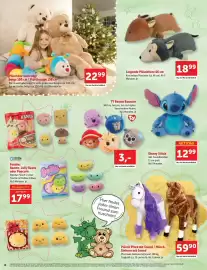 Interspar Flugblatt Seite 10: Plüschbär weiß oder beige / Plüschraupe €22,99, Liegende Plüschtiere 66 cm €18,99