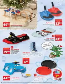 Interspar Flugblatt Seite 40: Zipfelbob blau/rot €32,90, Hörnerrodel inkl. Ziehleine €69,90