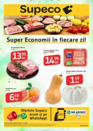 Catalog Supeco săptămâna 44 Pagină 1: Comtim carne tocată din carne de porc €14,99, Dovleac pentru plăcintă / copt €1,49