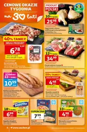 Auchan gazetka | Supermarket Strona 4: Porcja wołowa z kością €34,99, Kiełbasa podwawelska €10,99