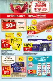Auchan gazetka tydzień 44 Strona 1: Czekolada Wedel €3,99, Ser w plastrach Serenada SM Spomlek €3,77