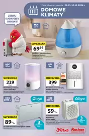 Auchan gazetka Strona 1: Nawilżacz powietrza Zelmer ZHH2800 €219,00, Nawilżacz ultradźwiękowy Esperanza EHA005 €69,99