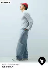 Bershka gazetka tydzień 44 Strona 9: Jeansy o kroju super baggy Bershka €129,00