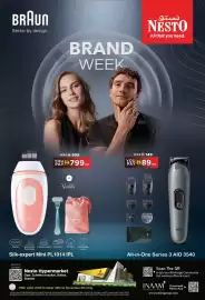 Nesto catalogue Page 1: BRAUN Better by design. BRAND WEEK نستو NĚSTO All that you need. SensoAdapt BRAUN Silk expert Mini