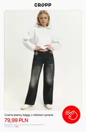 Cropp gazetka tydzień 44 Strona 7: Czarne jeansy baggy z efektem sprania Cropp €79,99