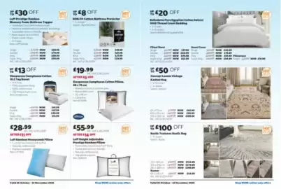 Costco leaflet Page 17: Luff bamboo honeycomb pillow €28,99, Sleepeezee Sumptuous Cotton Pillow €19,99