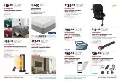Costco leaflet Page 6: Dreo ceramic tower heater solaris 62b €39,99, Safdie Faux Rabbit Fur Blanket €19,99