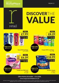 Musgrave MarketPlace leaflet Page 1: MUSGRAVE MarketPlace BUSINESS MADE EASY r retail PROMO 15 DISCOVERTHE VALUE 75p BOOST)