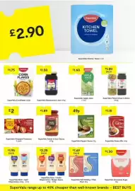 SuperValu leaflet Page 11: SuperValu chopped tomatoes €2,00, SuperValu pepper sauce €0,49