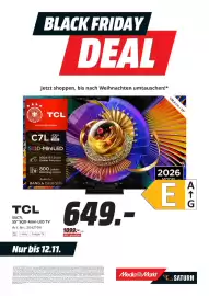 MediaMarkt Prospekt Seite 23: TCL 55C7L 55" SQD-Mini-LED TV €649,00