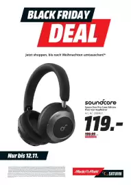 MediaMarkt Prospekt Seite 30: Soundcore Space One Pro Case Edition Over-Ear Kopfhörer €119,00