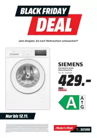 MediaMarkt Prospekt Seite 8: SIEMENS WM14N22A iQ300 Waschmaschine €429,00