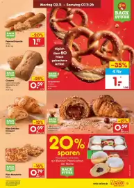 Netto Marken-Discount Prospekt woche 45 Seite 13: BACKSTUBE Nuss-Nougat-Croissant €0,59