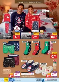 Netto Marken-Discount Prospekt woche 45 Seite 38: Kinder oder Damen Hausballerinas €4,49, Herren Weihnachts-retroshorts €4,49