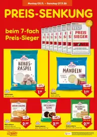 Netto Marken-Discount Prospekt woche 45 Seite 4: Backfee Mandeln €1,25, Backfee Kokosraspel €1,19