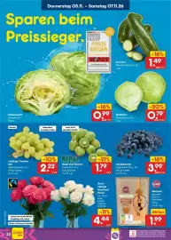 Netto Marken-Discount Prospekt woche 45 Seite 50: Nergi Kiwi-Beeren €1,79, Lieblings Trauben hell €2,22