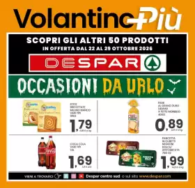 Volantino Despar settimana 43 Pagina 16: Pancetta Dolce Negroni €1,99, Fette biscottate Mulino Bianco €1,79