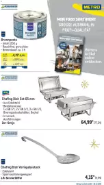 METRO Prospekt Seite 34: Chafing Dish Set 65 mm €64,99, Chafing Dish Vorlagebesteck €4,15