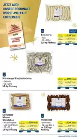 METRO Prospekt Seite 5: Nürnberger Rostbratwürste €9,99, Metro Chef Delikatess Wiener Würstchen €7,99