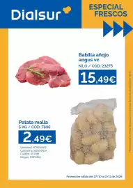 Folleto Dialsur Cash & Carry semana 44 Página 1: Origen - patata malla €2,49, Babilla anojo angus vc €15,49