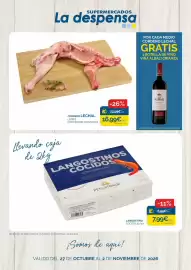 Folleto Supermercados La Despensa semana 44 Página 1: Pescatrade - langostino €7,99, Cordero lechal €16,99