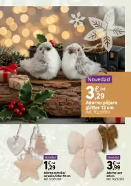 Catálogo Leroy Merlin Página 18: Adorno lazo €3,99, Adorno pájaro glitter 12 cm €3,29