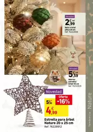 Catálogo Leroy Merlin Página 29: Cristal - bola pina €2,99, Estrella - para árbol nature 20 x 25 cm €4,99