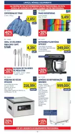 Catálogo Makro semana 44 Página 16: Pano microfibras aro €5,49, Armário de refrigeração gre4600 €999,00