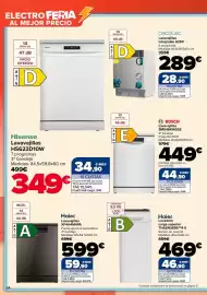 Folleto Carrefour Página 24: Hisense - lavavajillas hs623d10w €349,00, Bosch - lavavajillas sms46kw02e €449,00