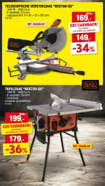 Hubo folder Pagina 11: Telescopische verstekzaag bes700-qs €149,00, Tafelzaag bes720-qs €179,00