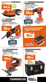 Hubo folder Pagina 14: Accu decoupeerzaag powdp25300 €44,99, Accu reciprozaag powdpo3500 €39,99
