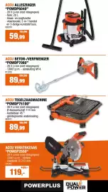 Hubo folder Pagina 15: Accu alleszuiger powdp6040 €59,99, Accu beton-/verfmenger powdp7080 €89,99