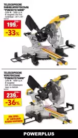 Hubo folder Pagina 22: Telescopische verstekzaag powx075750db €239,00, Telescopische dubbelverstekzaag powx075740db €199,00