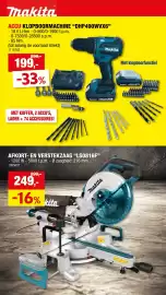 Hubo folder Pagina 3: Af kort- en verstekzaag ls0816f €249,00, Accu klopbormachine €199,00