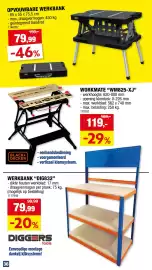 Hubo folder Pagina 35: Opvouwbare werkbank €79,99, Werkbank dig832 €79,99