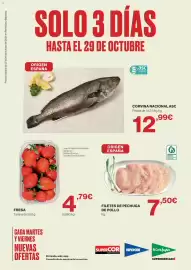 Catálogo Hipercor Página 1: Corvina Nacional ASC €12,99, FRESA €4,79