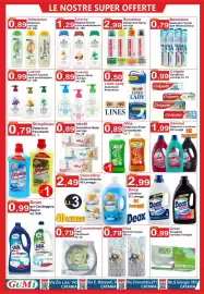 Volantino GuMì Supermercati Pagina 2: Lines Lady Assorbenti Anatomico €0,50, Colgate Dentifricio €0,99