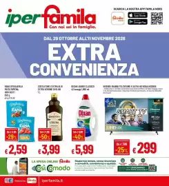 Volantino IperFamila Pagina 1: Televisore K Ultra HD Vidaa Hisense €299,00