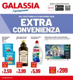 Volantino Galassia Pagina 1: Hisense 55a69q televisore k ultra hd vidaa €299,00, Dixan liquido classico €5,99