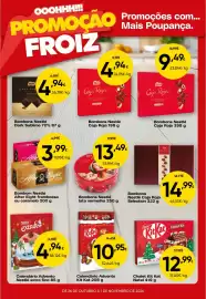 Folheto Froiz semana 44 Página 3: Bombom Nestlé After Eight framboesa ou caramelo €3,99, Calendário Advento Kit Kat €10,95