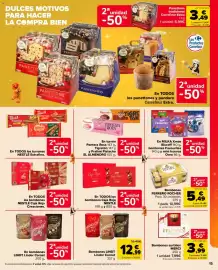 Folleto Carrefour Market Página 15: Ferrero Rocher bombones €5,49, Lindt bombones lindor cornet €12,99