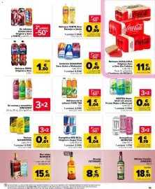 Folleto Carrefour Market Página 19: Aquarius isotónico Zero, Extra o Melocotón €0,49, Red Bull Original o Sugar Free €1,04