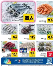 Folleto Carrefour Market Página 2: Rape entero €11,49, Langostino cocido €9,85