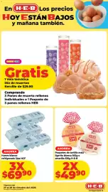 Folleto HEB Página 4: H-E-B Paquetes de tortilla maíz ligerita €4.990,00, Huevo blanco refrigerado €6.990,00