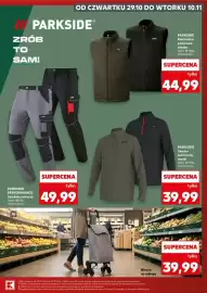 Kaufland gazetka Strona 3: Kamizelka polarowa męska Parkside €44,99, Spodnie robocze Parkside Performance €49,99